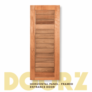 Horizontal Panel Solid Meranti Entrance Door