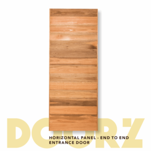 Horizontal Panel - End To End - Solid Meranti Entrance Door
