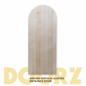Arched Vertical Panel Solid Meranti Entrance Door