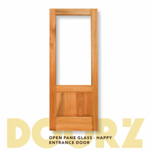 Happy Open Pane Solid Meranti Entrance Door
