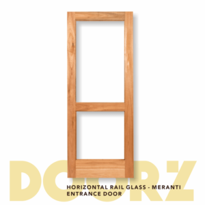 Horizontal Rail Solid Meranti Entrance Door