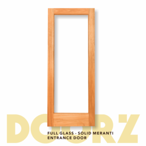 Full Glass Solid Meranti Entrance Door