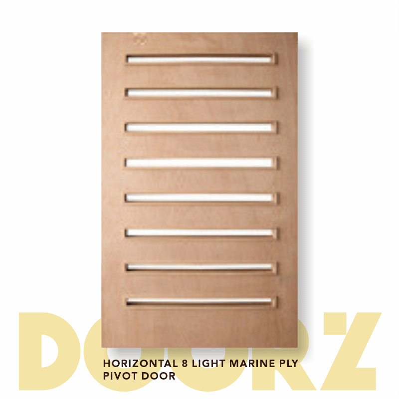 8 Light Marine Ply Pivot Door