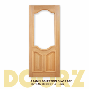 2 Panel Glass Top Bolection Mould Meranti Entrance Door