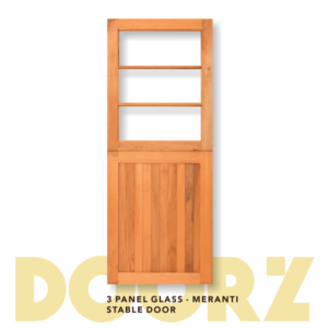 3 Glass Marine Ply Back Meranti Stable Door