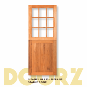 9 Glass Marine Ply Back Meranti Stable Door